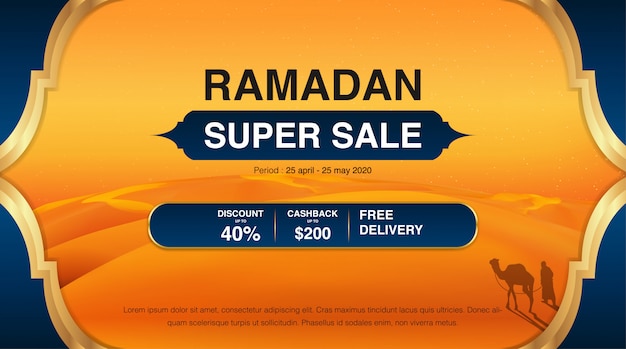 Ramadan sale banner vorlage