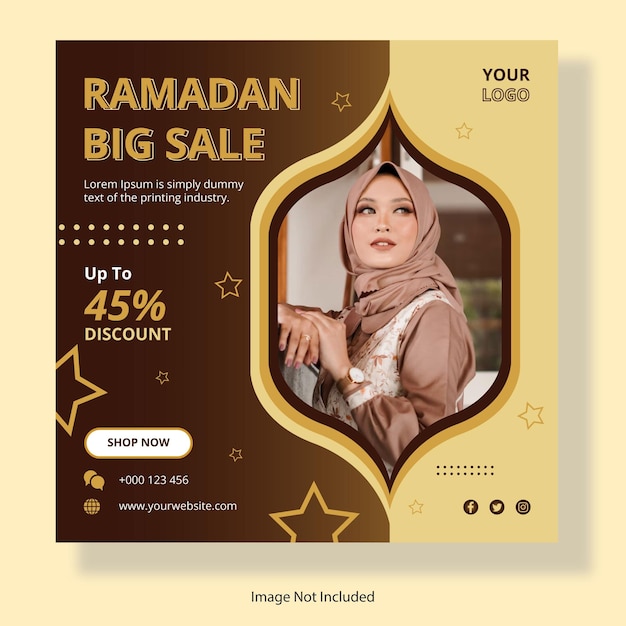 Ramadan sale social media post banner