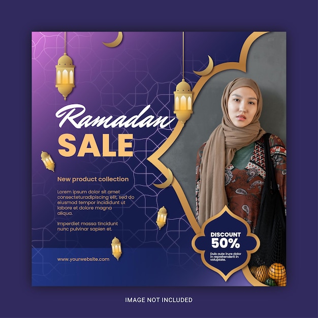 Ramadan Sale Social Media und Instagram Post Vorlage
