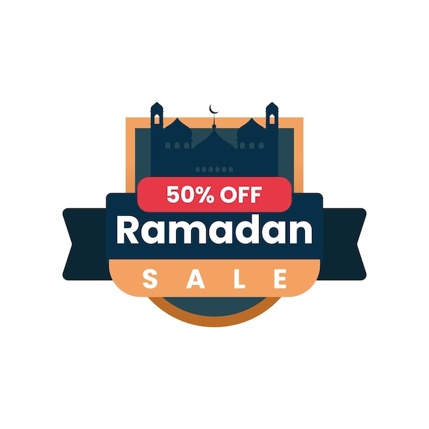 Ramadan sale tag label sonderrabatt vorlagendesign
