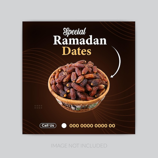 Ramadan Social Media Post Design Vorlage für Daten