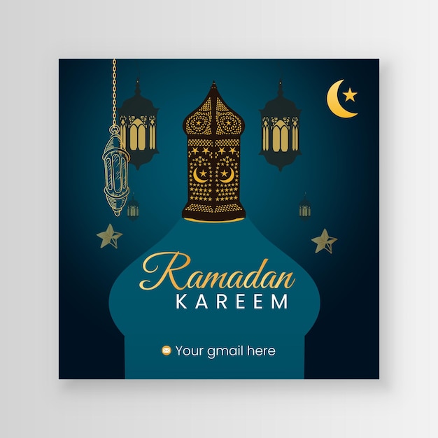 Ramadan-social-media-post-design-vorlage für ihr unternehmen