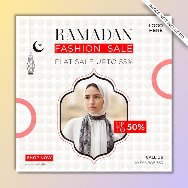 Vektor ramadan sonderrabatt verkauf social media post promotion design premium vorlage eps eid sale