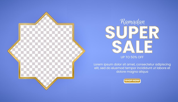 Ramadan super sale banner template design für unternehmen