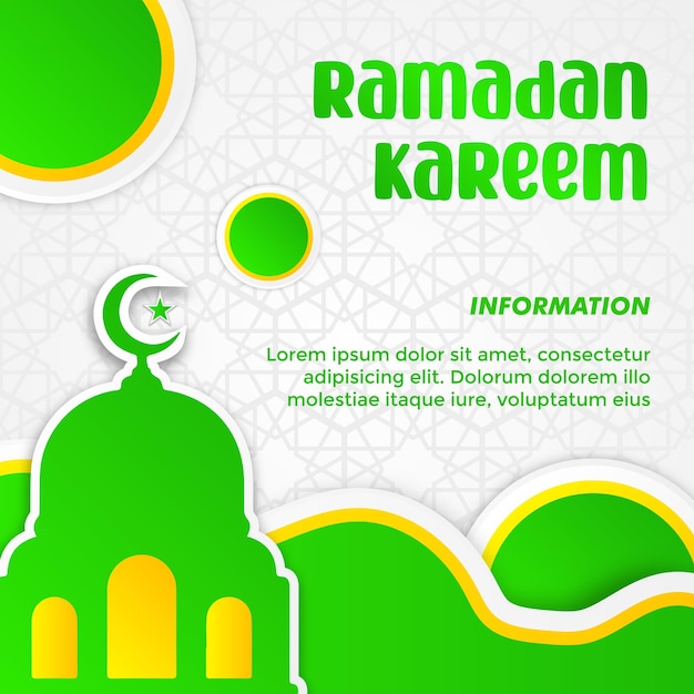 Ramadan-thema social-media-beitragsvorlage