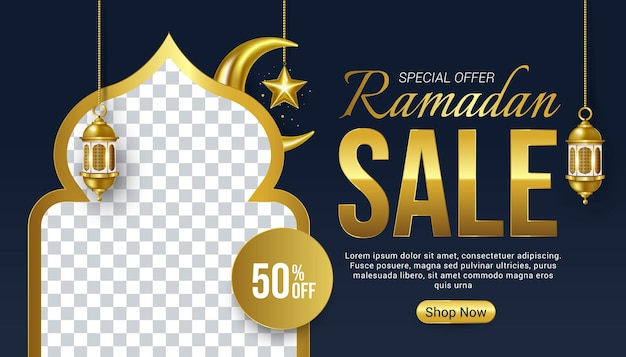 Ramadan verkauf banner vorlage