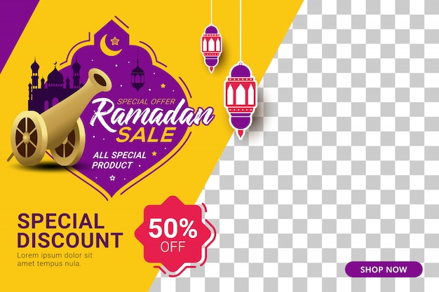 Vektor ramadan verkauf rabatt banner vorlage promotion