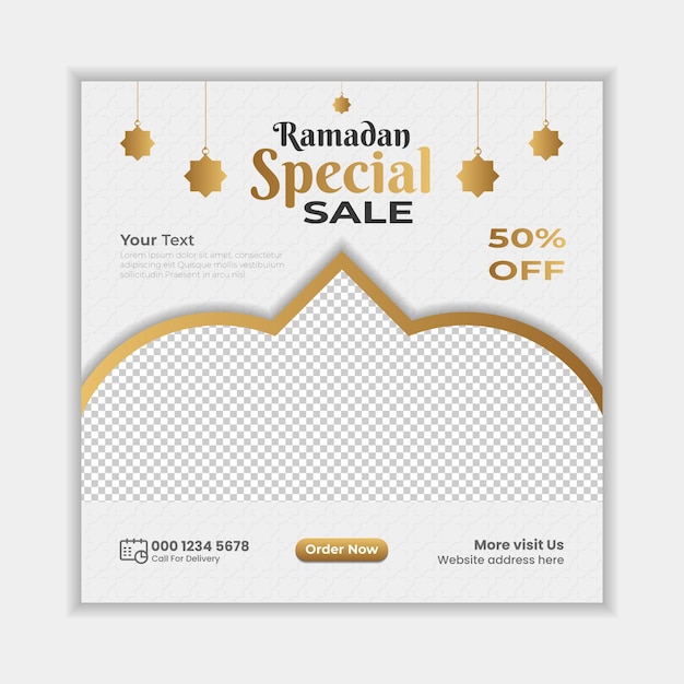 Ramadan-verkauf social-media-post-banner-vorlage