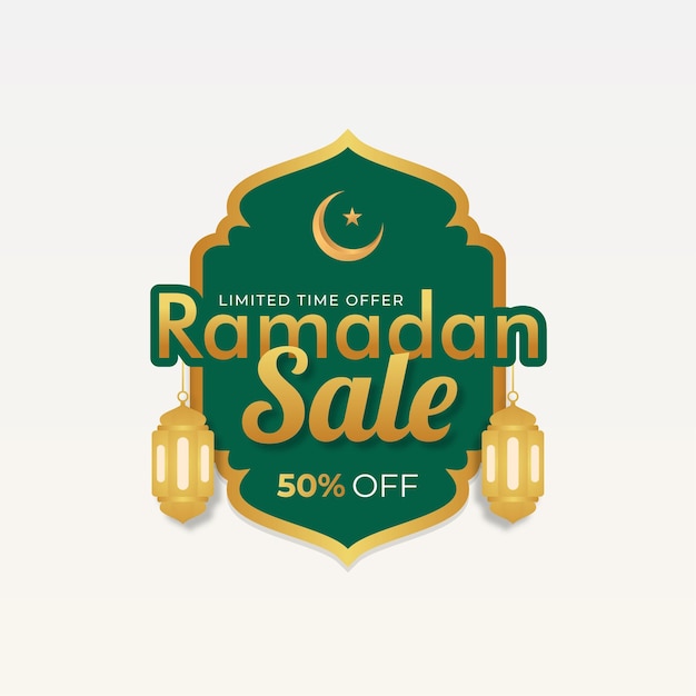 Ramadan-verkaufsabzeichen-illustrationsvektor