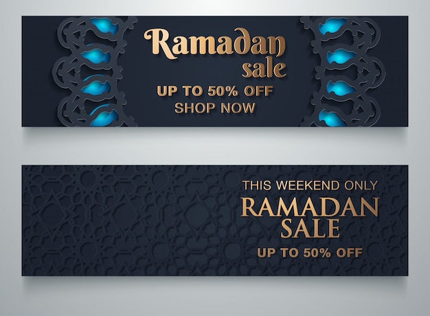 Vektor ramadan-verkaufshintergrund mit kopienraum
