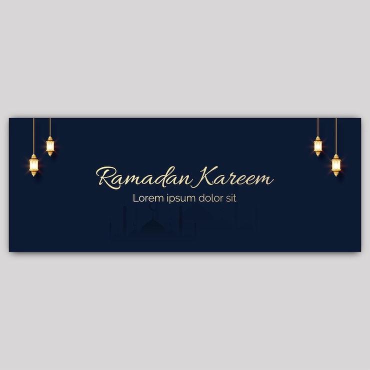 Vektor ramadankareemfacebooksocialmediacovertemplatedesign