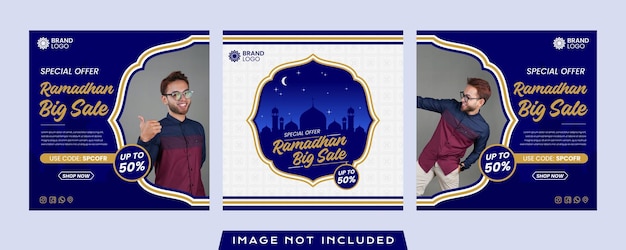 Vektor ramadhan big sale post-vorlage