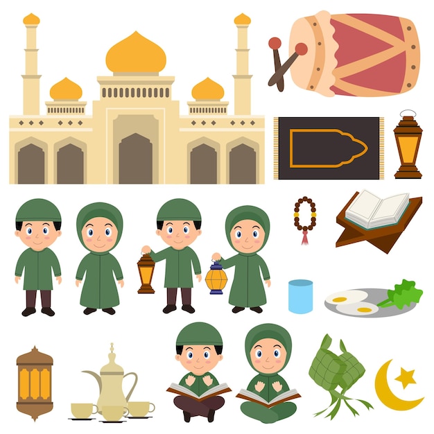 Ramadhan clipart moslem cartoon