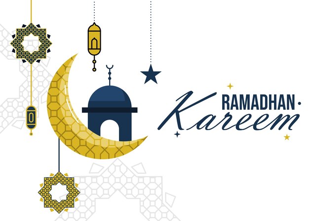 Vektor ramadhan kareem-grußdesign