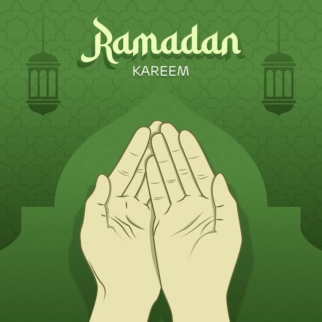 Ramadhan kareem konzept betende hand