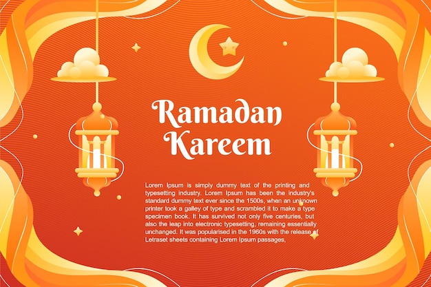 Ramadhan kareem theme hintergrund und banner template design