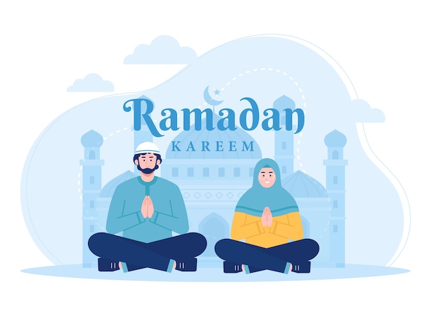 Ramadhan konzept flache illustration