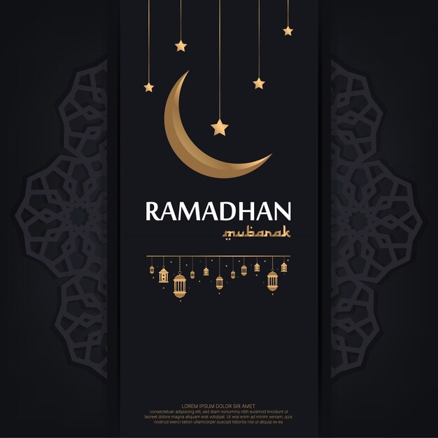 Ramadhan Mubarak Vorlage. Grußkarte