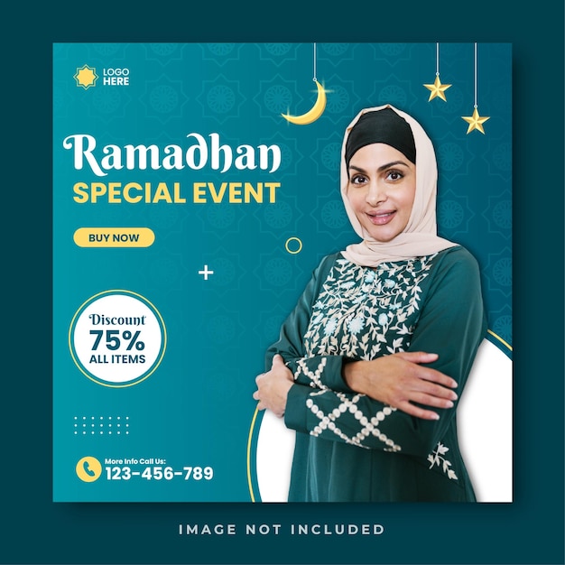 Ramadhan-Verkaufsquadrat-Social-Media-Vorlage