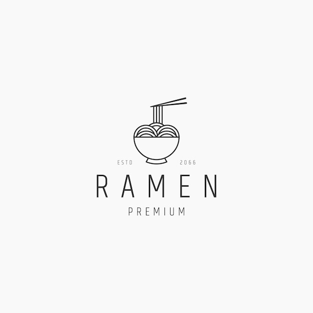 Ramen-logo-icon-design-vorlage