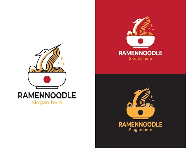 Ramen-logo mit storch