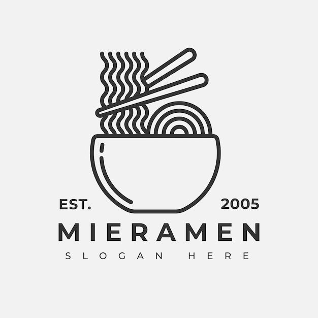 Ramen-nudel-logo-design-vorlage