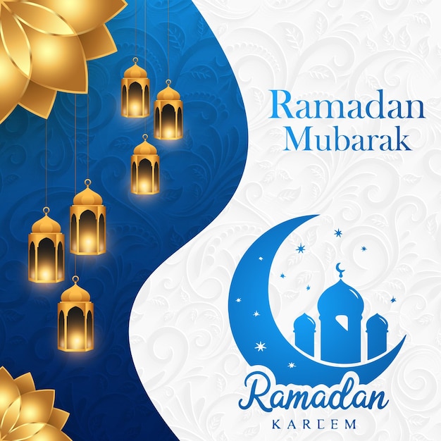 Ramzan Mubarak Post für soziale Medien