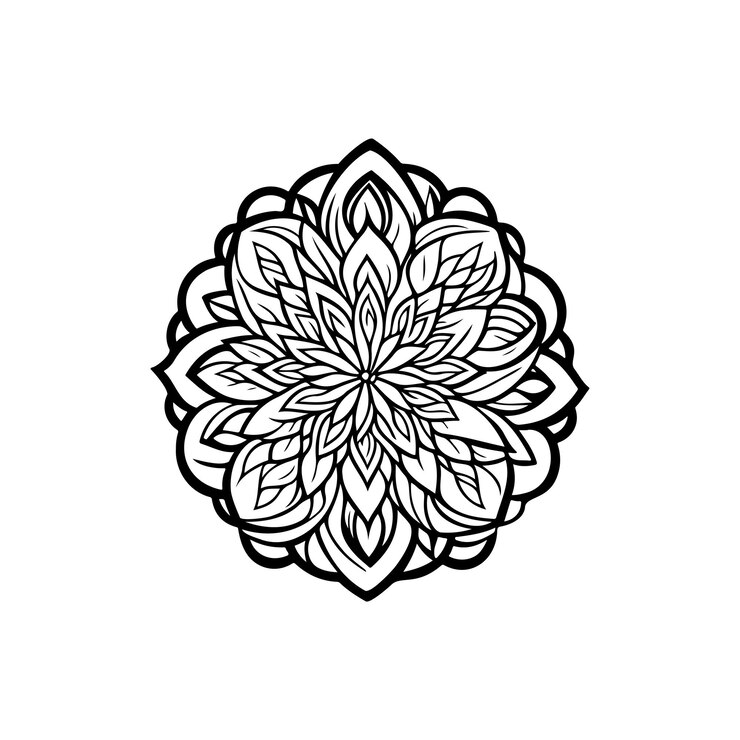 Vektor rangoli icon hand zeichnen schwarze farbe diwali logo vektorelement und symbol