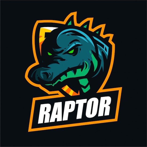 Raptor maskottchen-gaming-logo