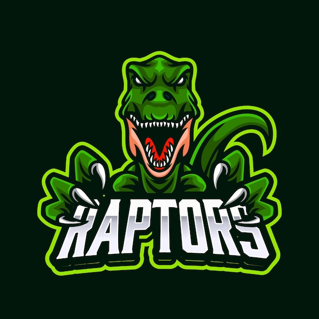 Raptor predator emblem maskottchen logo für sport oder sport