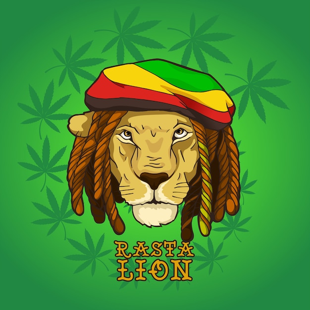 Vektor rasta bob marley löwe