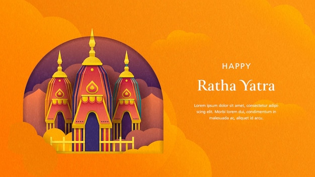 Vektor rath yatra-banner