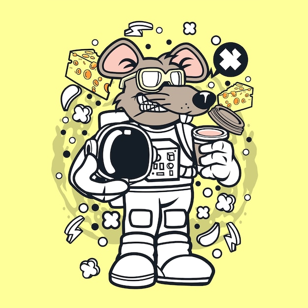 Ratten-astronaut-cartoon