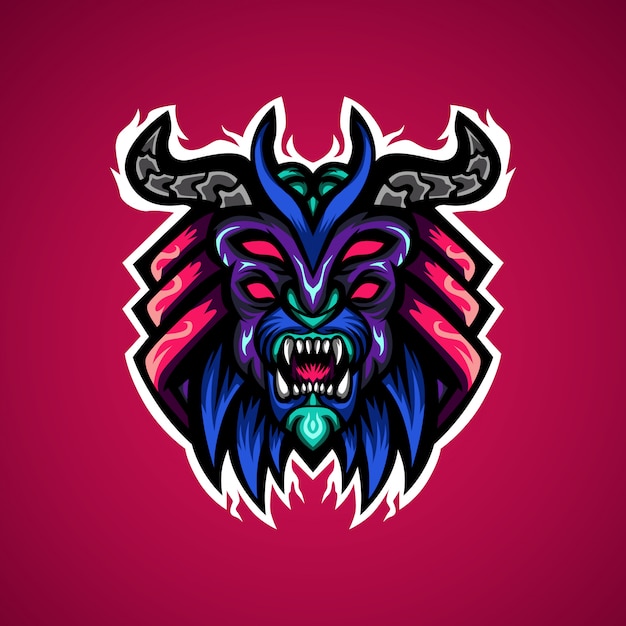 Vektor raubtier monster gaming esport maskottchen logo