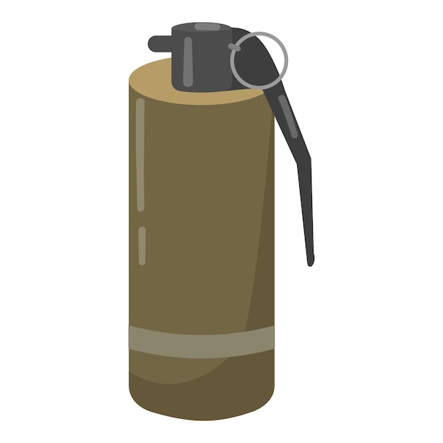 Rauchgranaten-Symbol, Cartoon-Vektor, Sicherheitsabzeichen, Wachoffizier