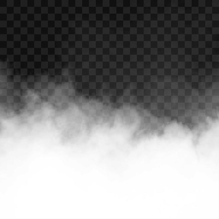 Vektor rauchnebel-design isoliert auf durchsichtigem hintergrund