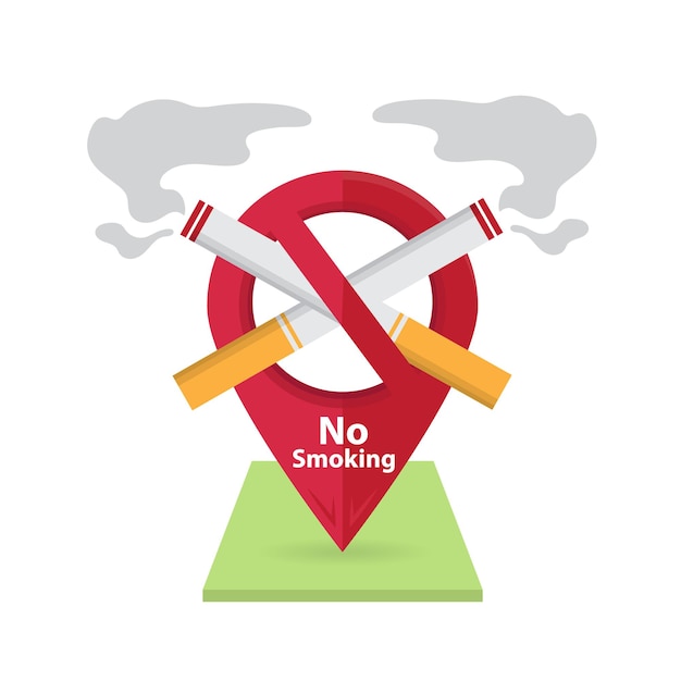 Vektor rauchverbot und raucherbereich rauchen von zigaretten brandgefahr symbol abzeichen