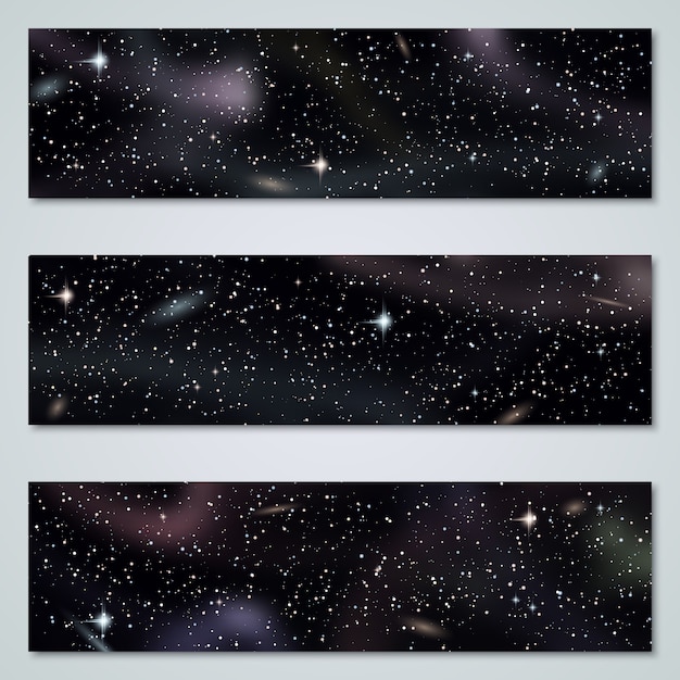 Raum Panorama Hintergrund Vektor Sammlung