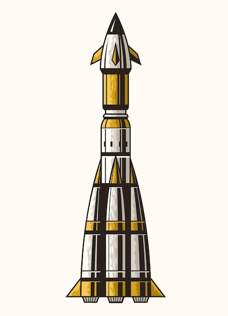 Raumschiff-rakete hi-tech-fahrzeug