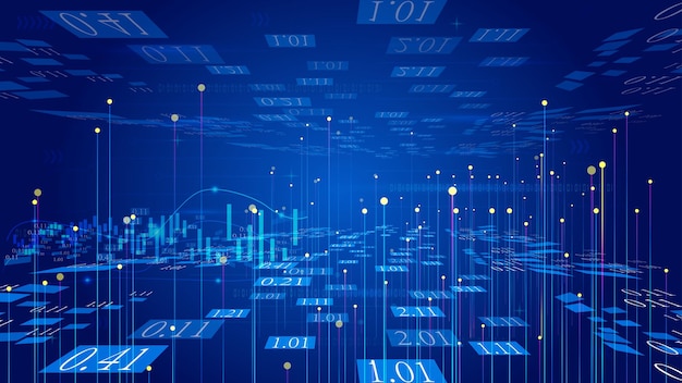 Ray-Big-Data-Hintergrund mit erweitertem Vorwärtsdatenkanal-Internet
