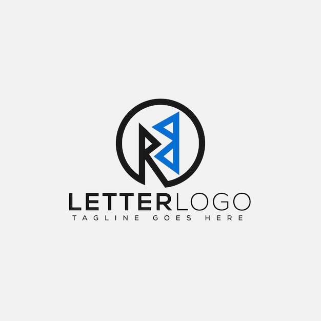 RB-Logo-Design-Vorlage, Vektorgrafik-Branding-Element