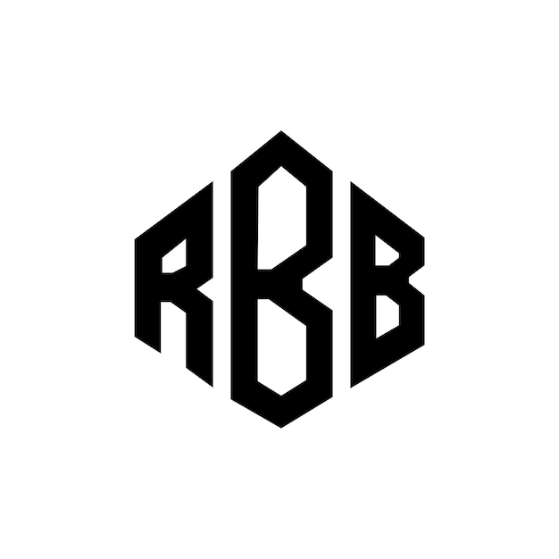 Vektor rbb buchstaben-logo-design mit polygon-form rbb polygon- und würfelform logo-design rbb sechseck-vektor-logos-schablone weiße und schwarze farben rbb monogramm geschäft und immobilien-logo