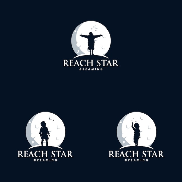 Reaching stars logo-design-vorlage