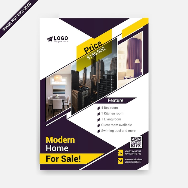 Vektor real estate flyer designvorlage