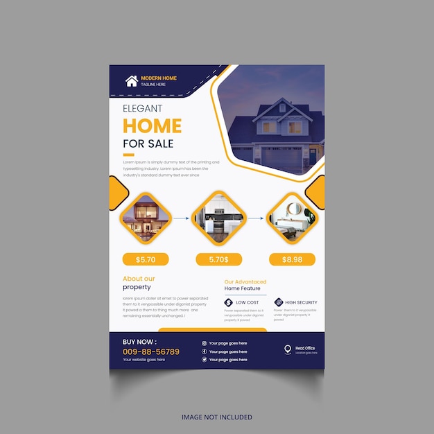 Real estate flyer designvorlage