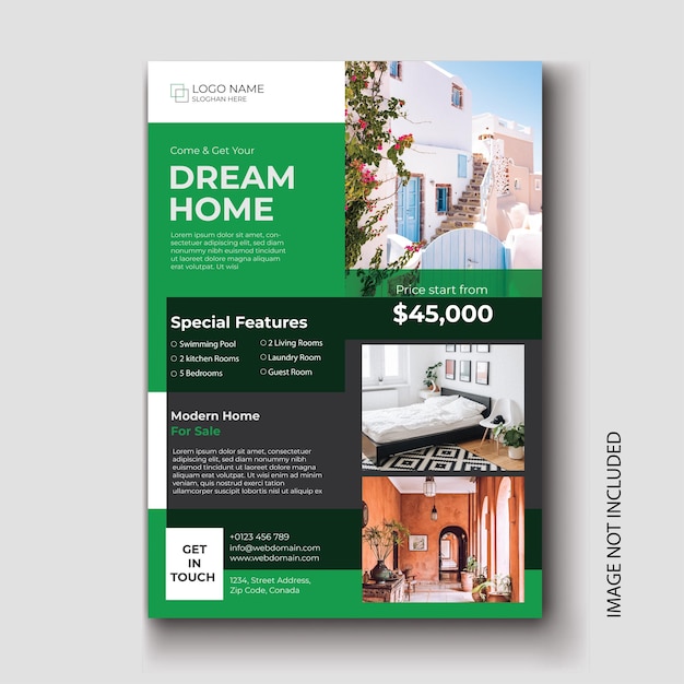 Real estate flyer designvorlage