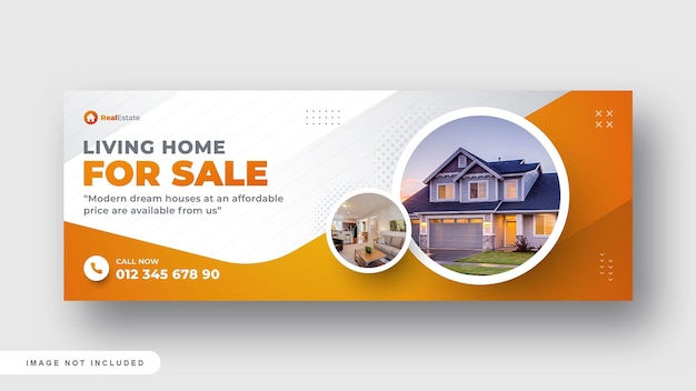 Real Estate Modern Home Sale Social Media Cover Webbanner