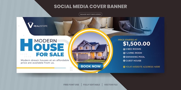 Real State minimales Social Media Cover Design