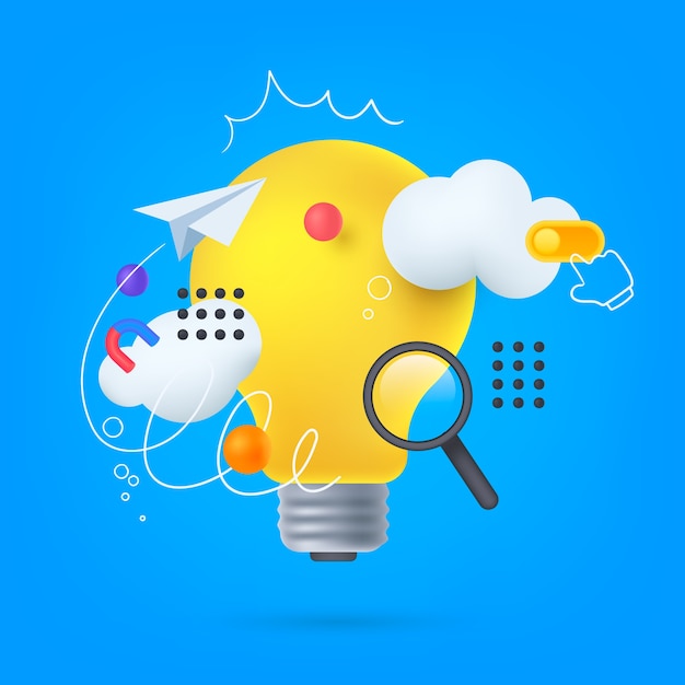 Realismus und handgezeichnete Ideenillustration