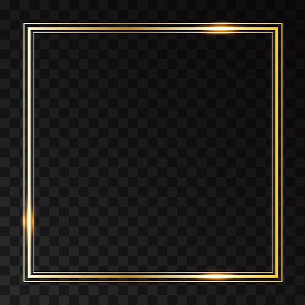 Realistisch eleganter geometrischer goldener Rahmen